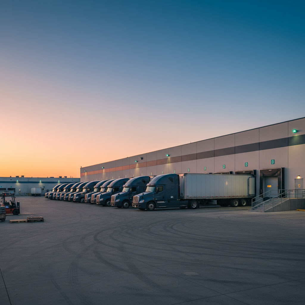 A dispatch control room with AI agents processing freight documents and voice interactions